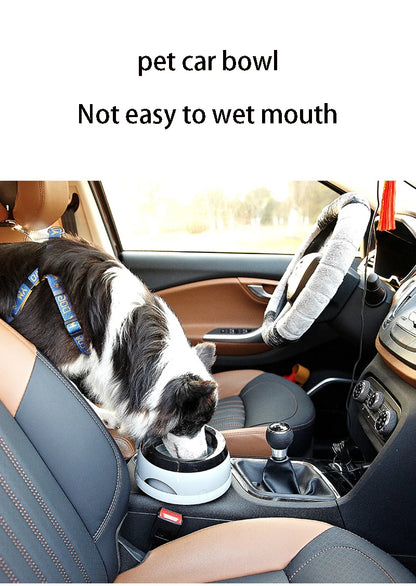 Can be Used on the Car Pet Dog Bowls Floating Not Wetting Mouth Cat Bowl No Spill Drinking Water  Plastic Portable Dog Bowl