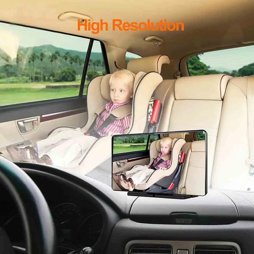 BEPOCAM 7'' Touch Screen Car Rear View Monitor 2K Baby Car Mirror Adjustable View Angle for Infants Kids Pets with Night Vision