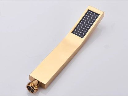Uythner Handshower Head Brass Shower Head Square Handheld Head Replace Head Faucet Accessory Brass Material