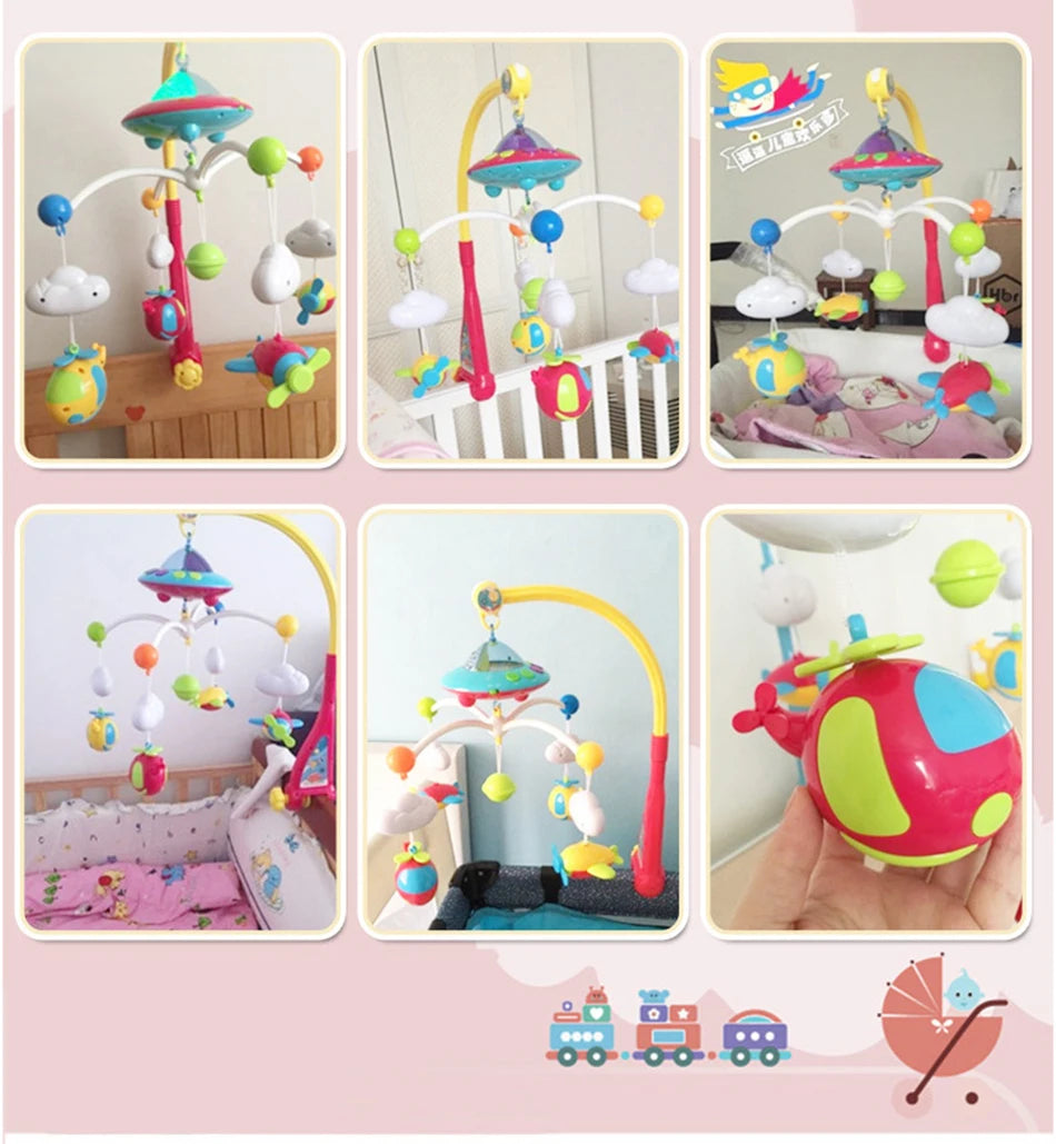 Musical Baby Crib Mobile with 108 Melody Lights Projection for Newborn Mobile for Crib Toys for Infants Remote Control Crib Toys