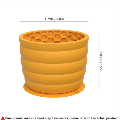 Silicone Slow Feeder  Dog Bowl with Suction Cup - Non-Slip, Healthy Eating Pet Dish for Small Breeds