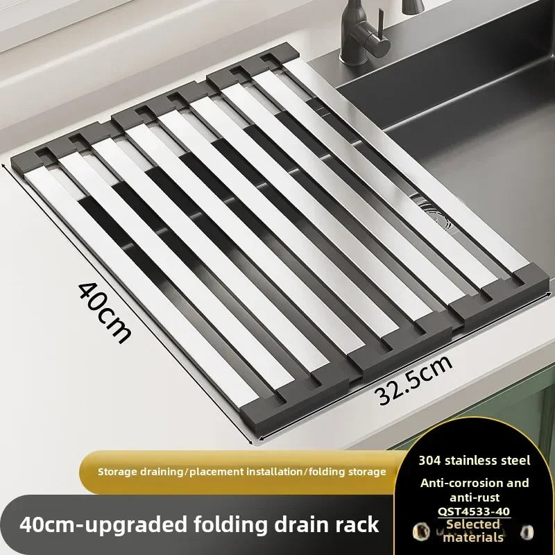 Roll up Dish Drying Rack Over The Sink for Kitchen Portable Aluminum Dish Rack Foldable Dish Drying Racks No rust No mildew New