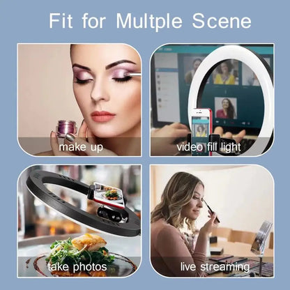 LED Selfie Ring Light Novelty Makeup Lightings Led Selfie Lamp Mobile Phones Photo Night Light Rechargeable Lamp Selfie Ring