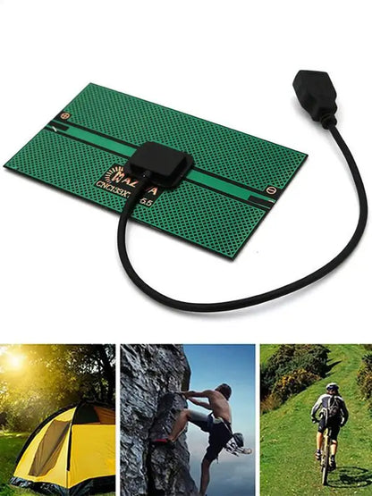 1.65W 5.5V Portable Solar Panel Charger Portable Solar Panel Mini 5.5V Solar Charger Outdoor Hiking Solar Panel for Phone Tablet