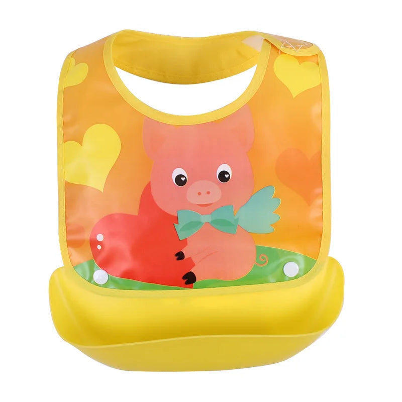 Baby Bib Imitation Silicone Waterproof Rice Pocket Food Eat Dinner Clothing Feeding After Meals Bavoir Tablier Слюнявчики