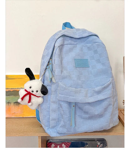 Gift pendant schoolbag, female high school student schoolbag, backpack, college student large-capacity and versatile backpack