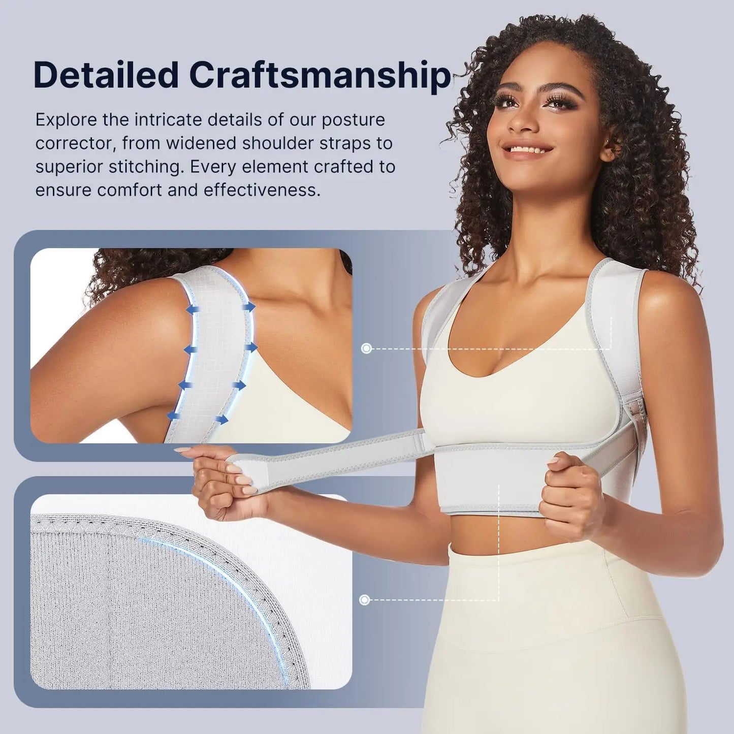 Posture Correct for Women: Shoulder Straightener Adjustable Full Back Support Upper&Lower Back Relief Pain，Sport Back Brace