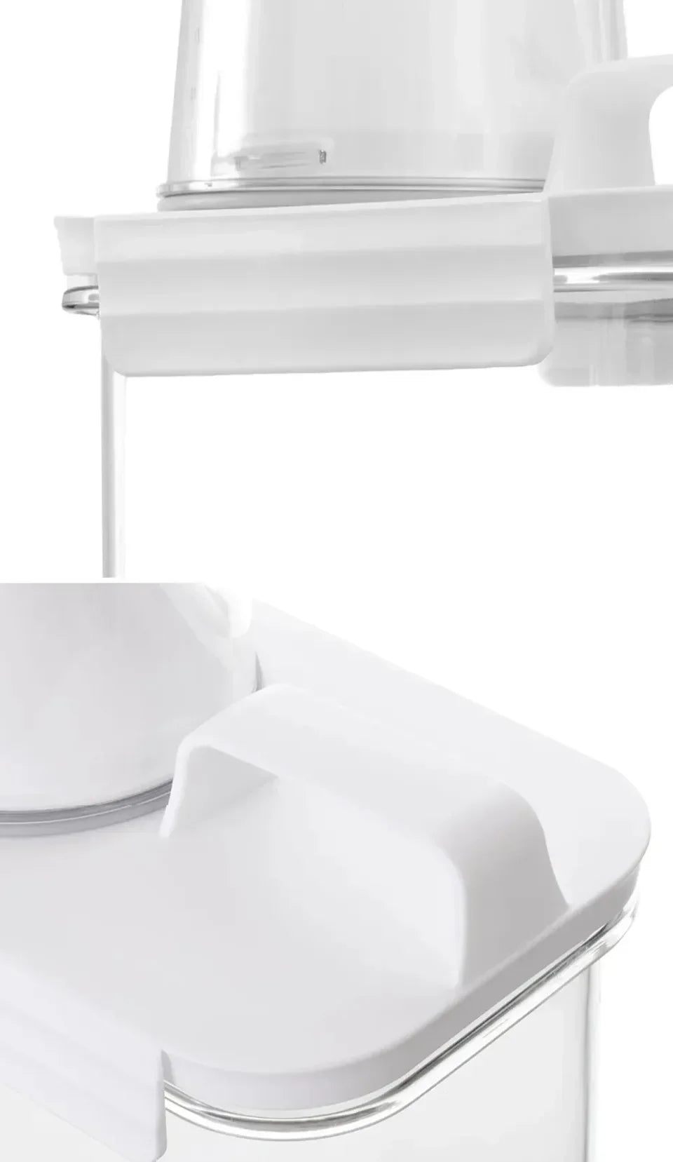 2300ML Laundry Detergent Dispenser with Lids Clear Airtight Detergent Powder Storage Box Container Refillable Bleach Storage Jar