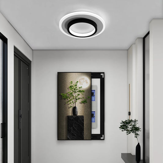 Modern Minimalist Decorative Ceiling Ceiling Lamp Bedroom Living Room Kitchen Aisle Interior Creative LED Round Lighting Lamps