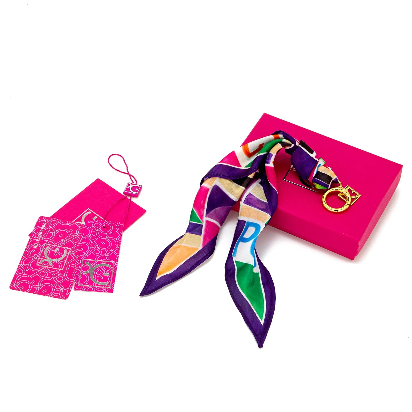 PG Women's Silk Scarf Accessories Temperament Pendant Luggage Accessories Fashionable Street Multi-style Luggage Accessories