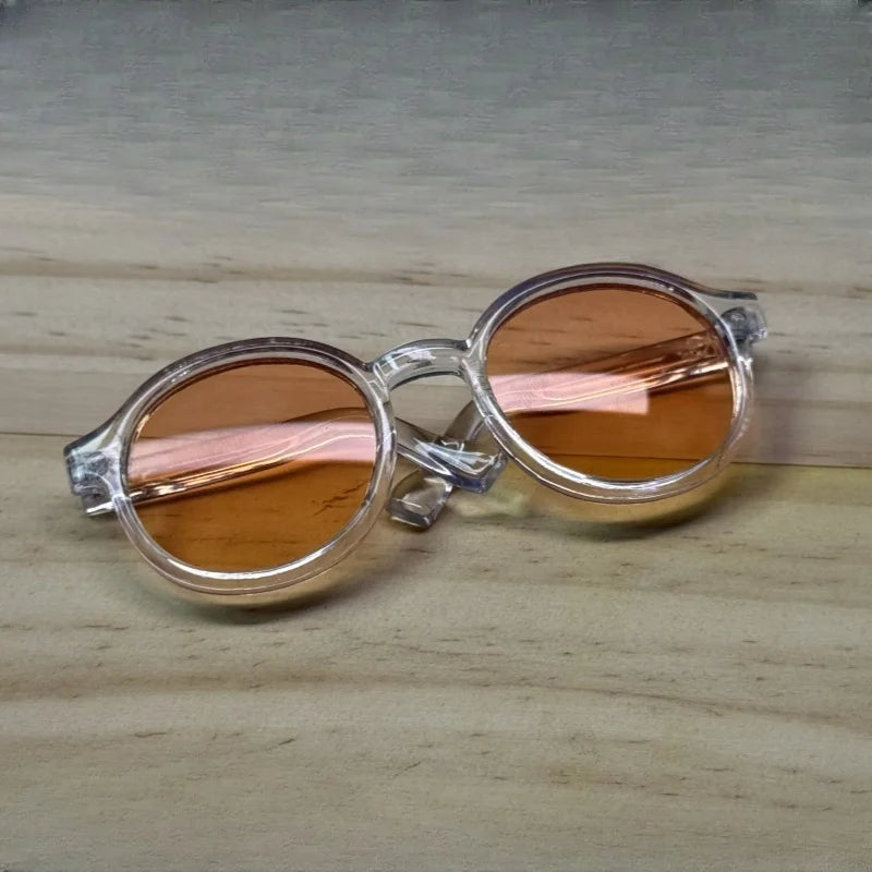 LABUBU 17cm Doll 6.5cm Transparent Glasses Stylish Sunglasses for 1/8 -1/4 BJD Doll Accessories