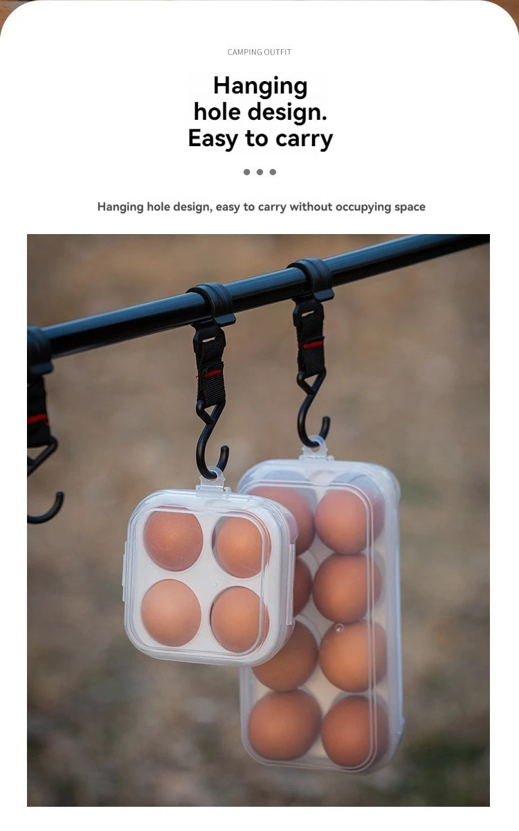 Egg Storage Box With Lid Kitchen Refrigerator Egg Box Egg Drop Rack Egg Storage Box Fridge Egg Organizer 3/4/8 Grid Egg Tray