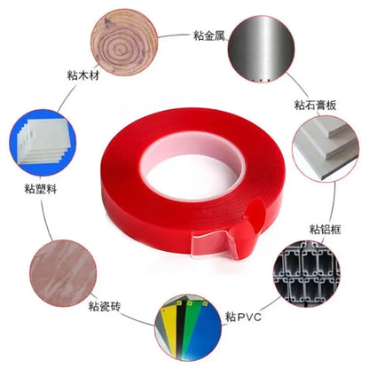 Double Sided Tape Nano Tape 3Meter 6/8/10/12/15/20/25/30MM Width Transparent Tape Washable Adhesive Nano Traceless Sticker Glue