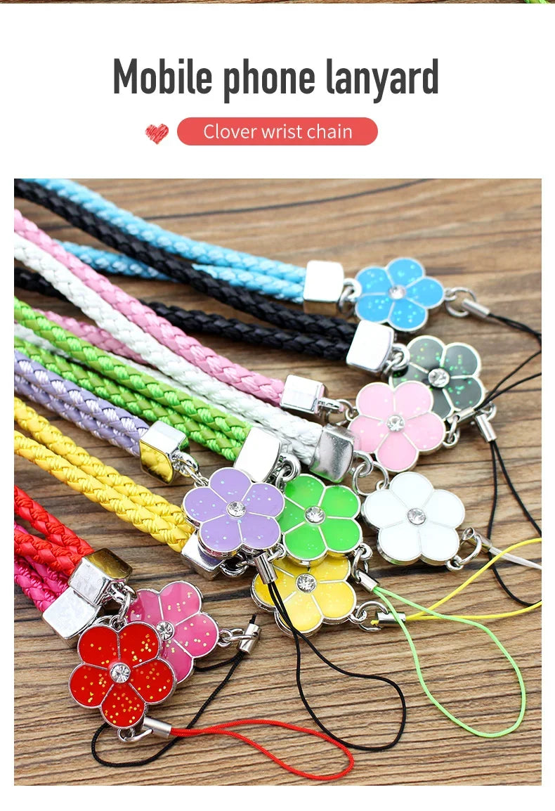 Phone Charm Strap Multicolor Phone Charm String Short Braid Mobile Phone Straps for Camera Anti-Lost Lanyard Gift Keychain Strap