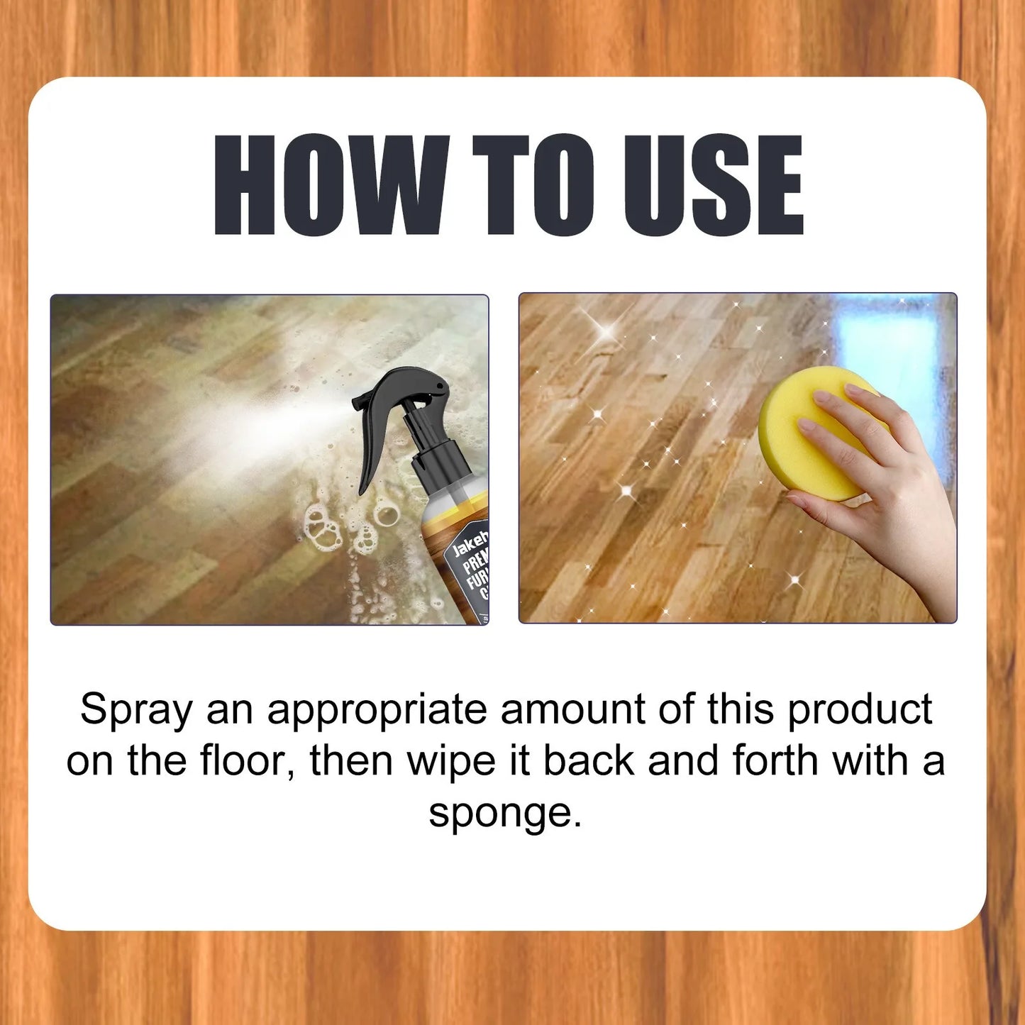 Jakehoe floor cleaner Wood floor marble floor decontamination brightening polishing cleaner
