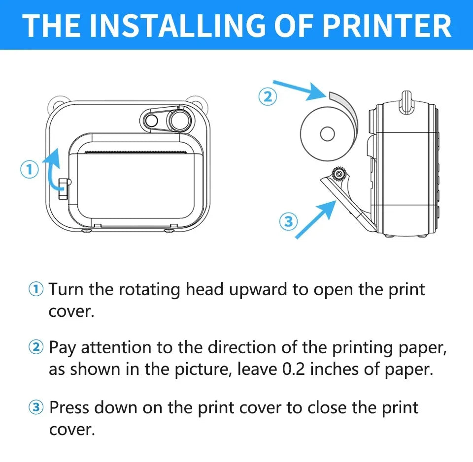 Children's Camera With Print Kids Instant Print Camera Digital Photo Camera Girl's Child Camera Video Boy's Birthday Gift