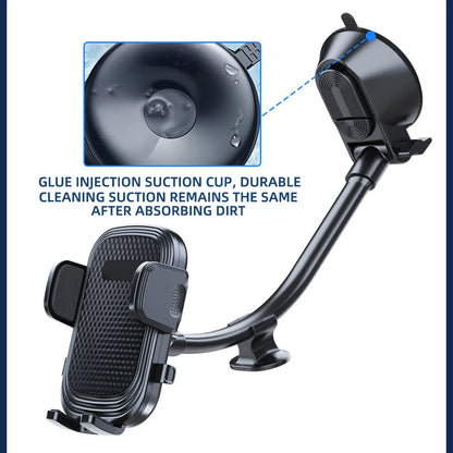 Dashboard Phone Holder for Car【360° Widest View】9in Flexible Long Arm, Universal Handsfree Auto Windshield Air Vent Phone Mount