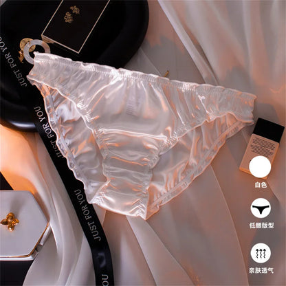 Luster Satin Underwear Women Full Briefs Sexy Ladies Smooth Silk Panties Ropa Interior Femenina Bragas Mujer