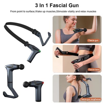 Muscle Massage Gun Portable Fascia Massage Gun High Frequency Body Back Legs Shoulder Waist Massager Professional Muscle Massage