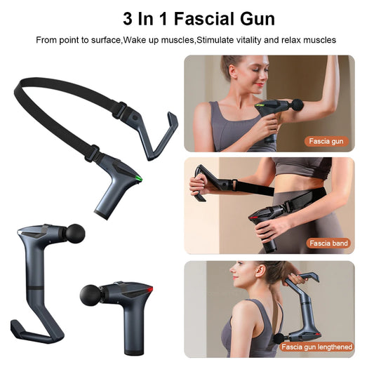 Muscle Massage Gun Portable Fascia Massage Gun High Frequency Body Back Legs Shoulder Waist Massager Professional Muscle Massage