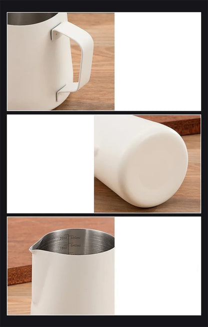 Coffee Milk Frothing Pitcher Jug Stainless Steel With Scale Espresso Steaming Pitchers Professional Milk Foam Jug Barista Craft