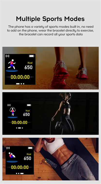 Smart Watch Sport Fitness Bracelet Control Music Message Display Pedometer Bluetooth Connect Smartwatch 116P Alarm Clock Weather