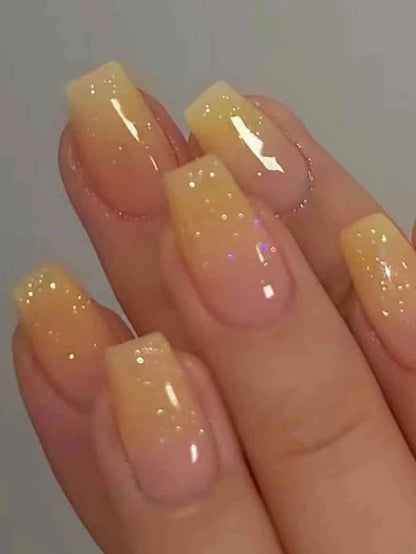 ARTAUG 24PCS Medium Almond Fleshcolor Press On Nails Fake Nails Pink Summer Nails Press On Nails Detachable Reusable Girl Gift