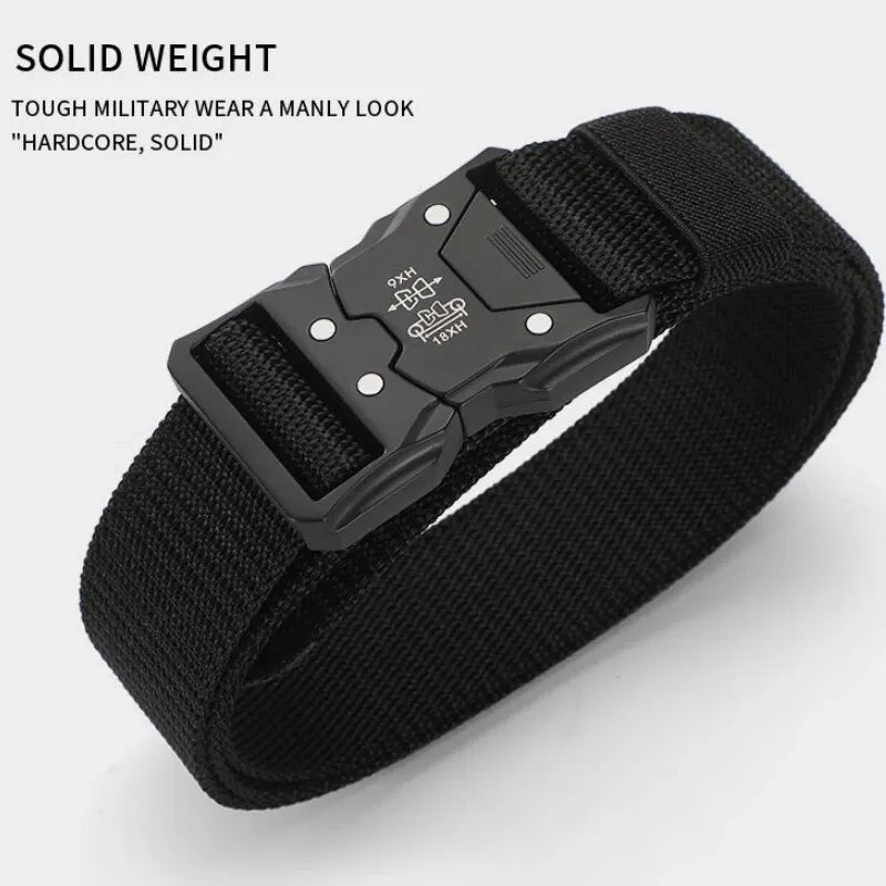 High Quality Men Belt Outdoor Work Training Belt Woven Belt Canvas Multi Function Belt Denim Belt