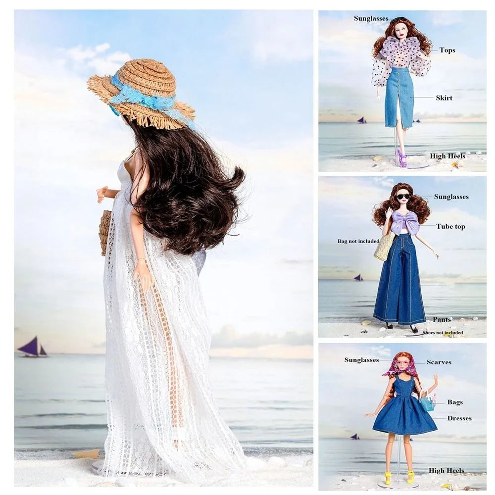 Fashion Doll Party Clothes Casual Wears Elegant PU Leather Coat 10 Styles Princess Windcoat Skirt 11.5