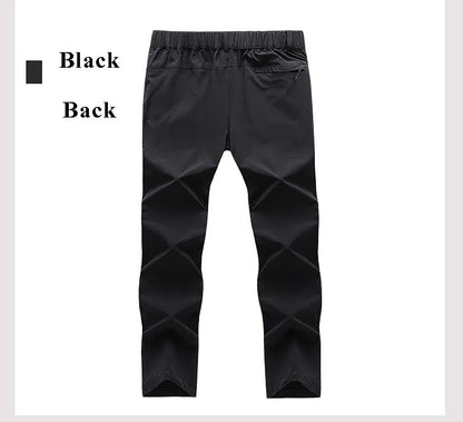 New Elastic Mens Hiking Pants Summer Quick Drying Waterproof Breathable Ultra Thin Outdoor Climbing Trekking Mens Trousers PN69