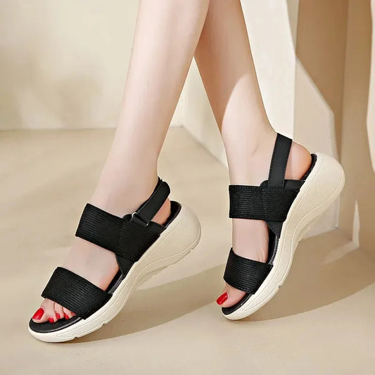 Women's Platform Sport Sandals Summer 2025 Comfortable Woman Shoes Fashionable Beach Green Sandal Black Sandalias De Mujer