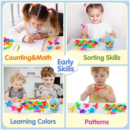 Baby Bath Toys Bathroom Suction Cup Set Soft Animal Dinosaur Building Blocks Children Funny Toy Parent-child Interactive Game