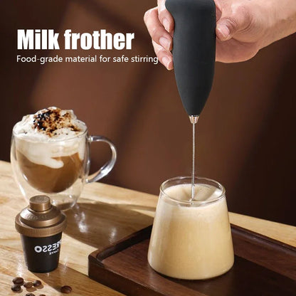 Milk Frother Handheld Mixer Electric Coffee Foamer Egg Beater Cappuccino Stirrer Mini Portable Blenders Home Kitchen Whisk Tool