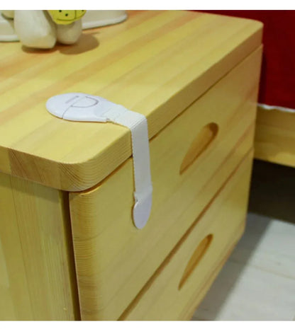 10pcs  Kids Safety Door Lock Child Safety Cabinet Lock Baby Proof Security Protector Drawer Door Cabinet Lock Plastic Protection