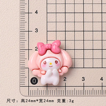 100pcs Cartoon porker Sanrio diy resin accessories accessories handmade hairpins mobile phone cases headwear supplies
