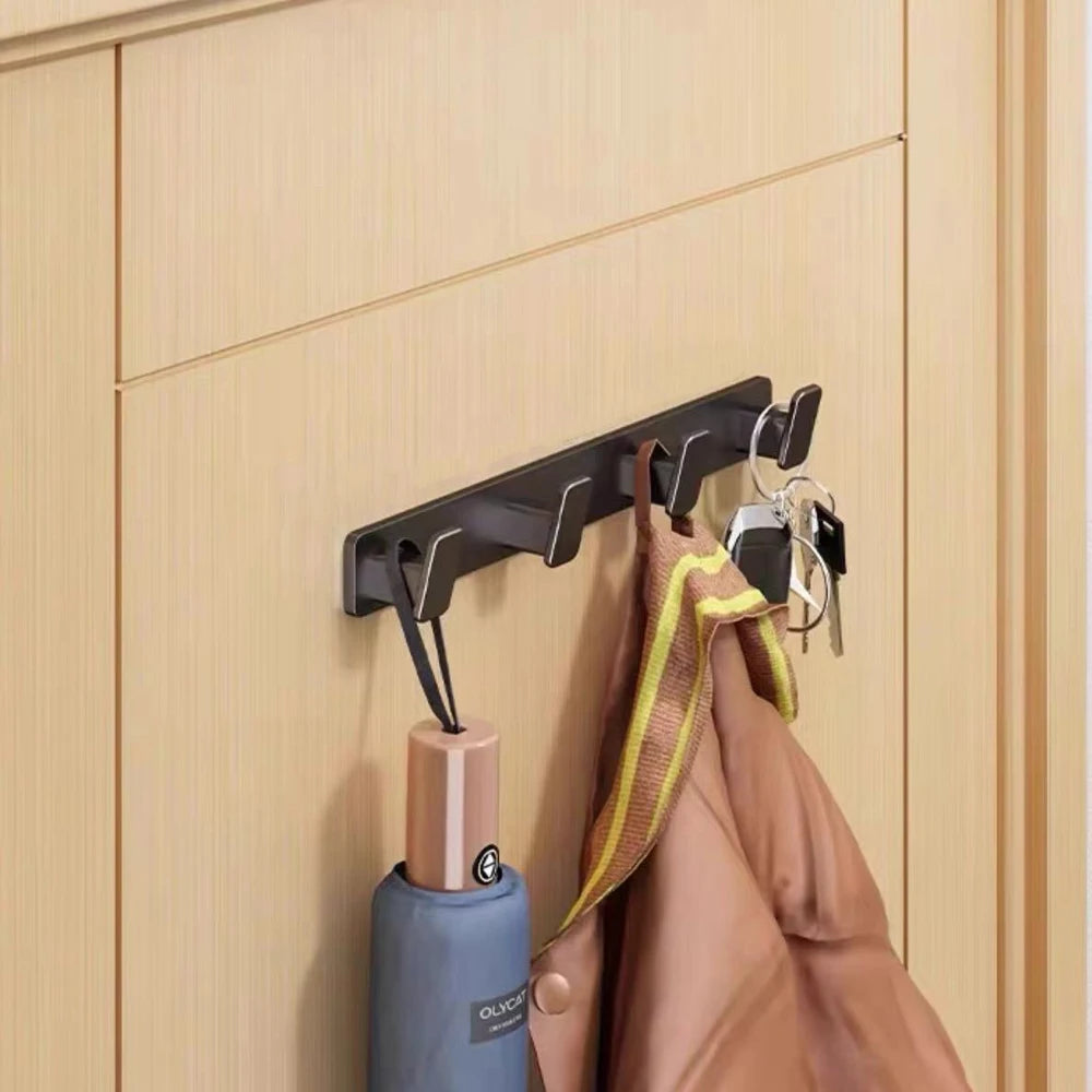 Coat Hook Wall Rack Hanger - Black Coat Rack with 5 Hooks Wall Hooks for Hanging  Hat Key Bag Towel Wall Mount Coat Rack