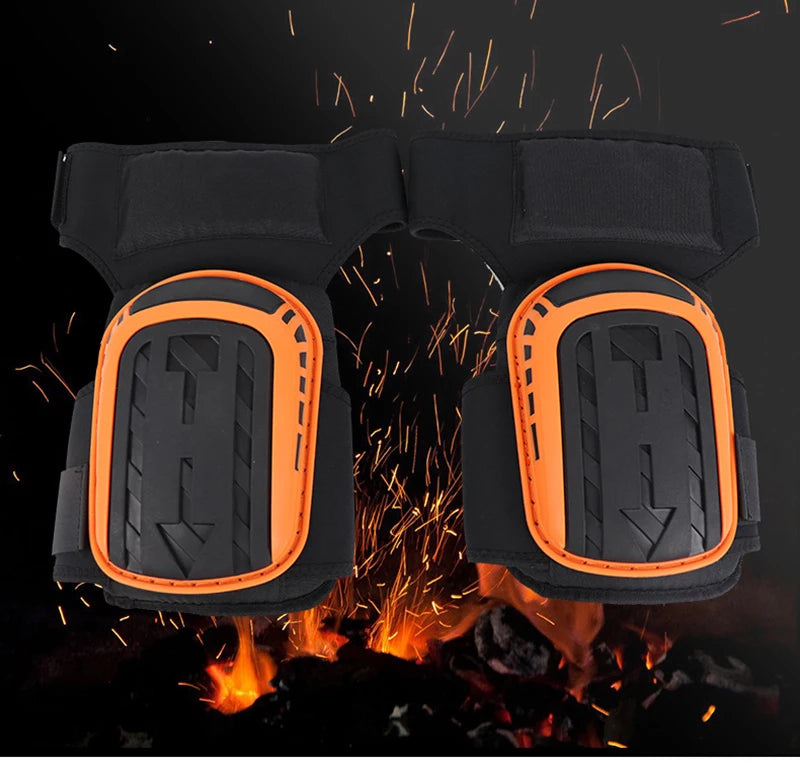 Knee Pads Heavy Duty Gel Knee Pads Professional Gel Cushion Knee Pads for Flooring, Gardening, Fits Men and Women, Orange Black