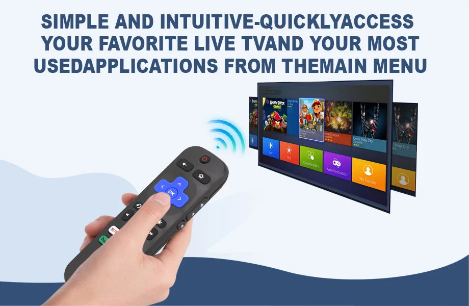 Replacement Remote Control Only for All Roku TV, Compatible for TCL Roku/Hisense Roku/Onn Roku Series Smart TVs