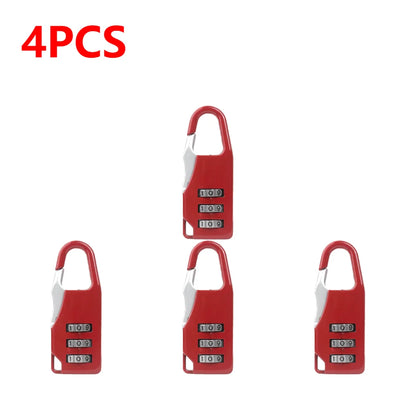 3 Digit Number Combination Pad Lock Padlock Outdoor Waterproof Lock Suitcase Luggage Security Coded Lock Zinc Alloy Code Lock