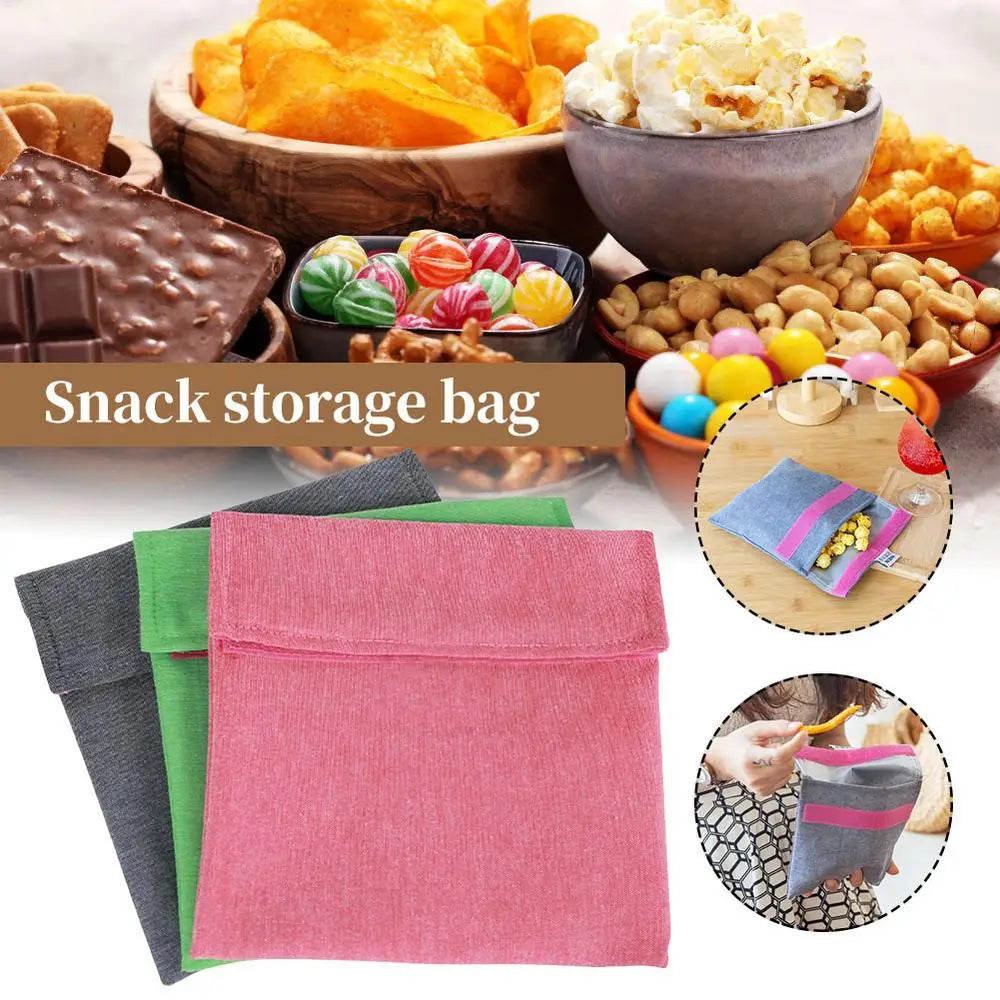 Sandwich Snack Bag Reusable Washable Waterproof Portable Lunch Bread Bag Multifunctional Fruit Food Storage Pouch Container New