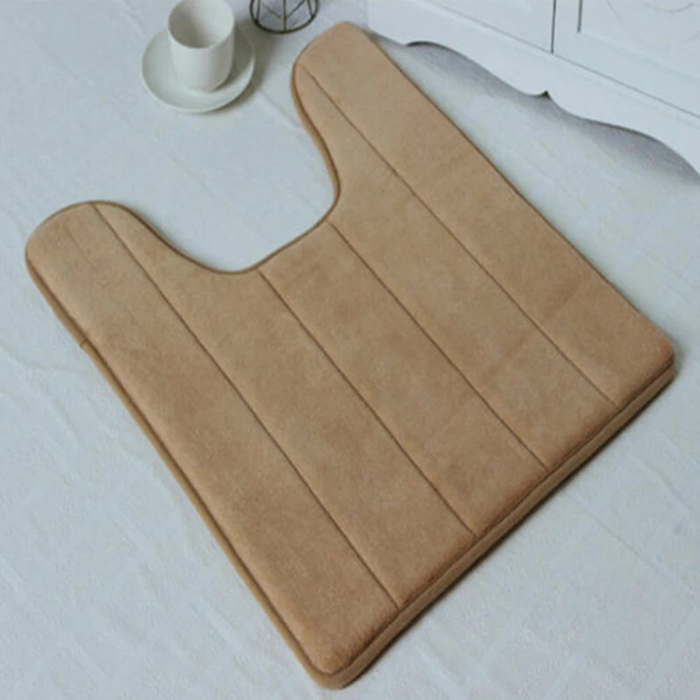 Bathroom Toilet Accessories Parts Water Absorbing Mats Toilet Mats Toilet Floor Mats 1pc Coral Fleece Hot Sale
