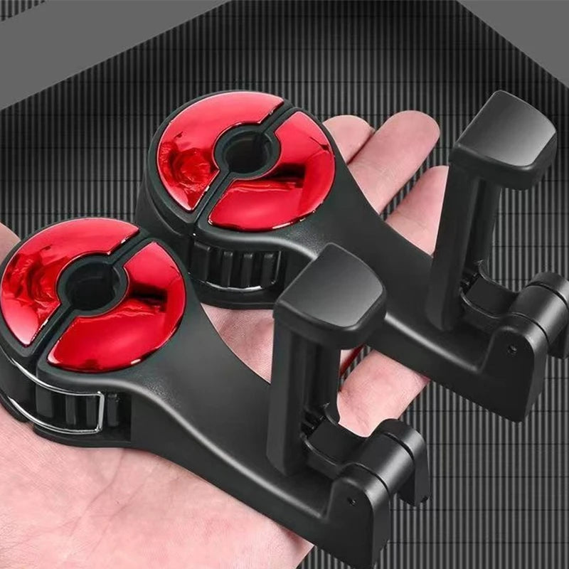 1pc With Phone Holder 360° Rotation Car Seat Back Hooks Auto Headrest Hanging Clothes Umbrella Stand Support Hook Car Supplies