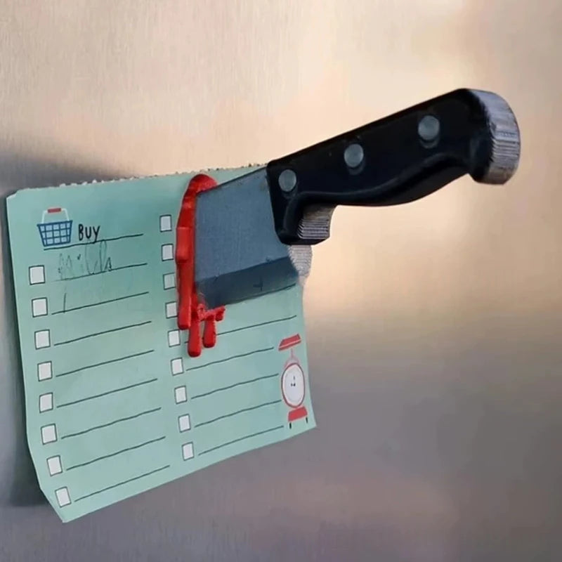 3d Fun Axe Fridge Magnet Funny Knife Magnetic Fridge Stickers Novelty Home Decor Gifts Eye-catching Fridge For Iron Surface