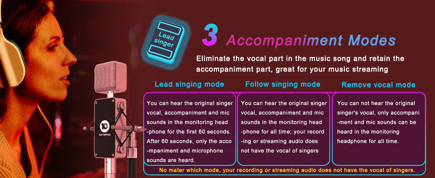 Gaming Audio Mixer,Streaming Mixer with Audio Interface BT Sound Board Voice Changer Sound Card,for PC Phone Live Streaming