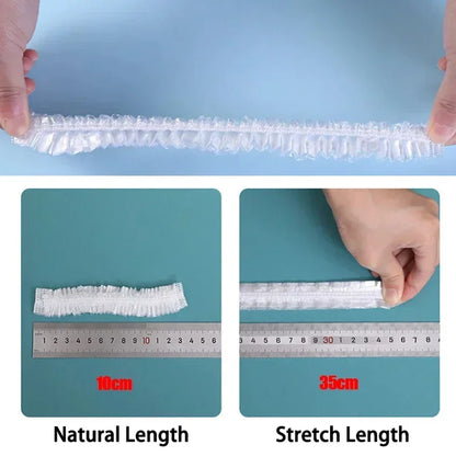 100P Reusable Elastic Bowl Storage Covers for Kitchen Storage, Plastic Film Cover, Food Storage Covers, food Fresh Keeping Cover