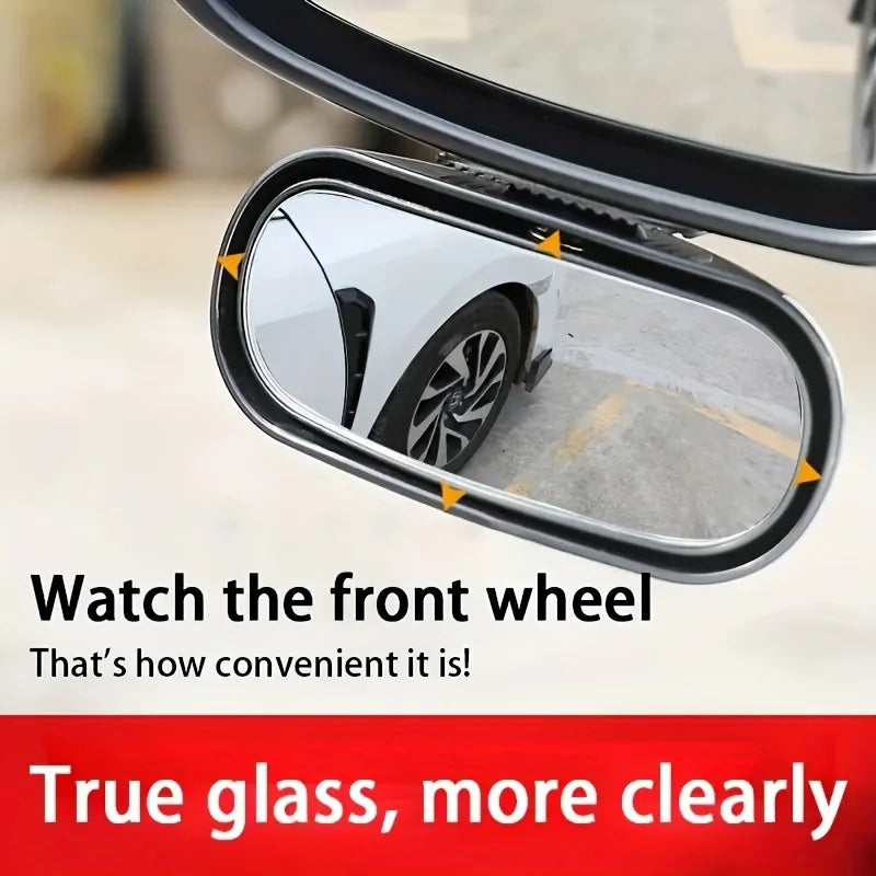 Car rearview mirror blind spot mirror 360 degree adjustment high-definition small mirror reverse rearview mirror auxiliary mirro