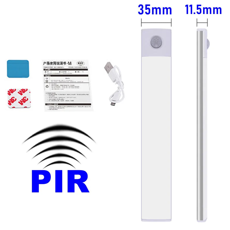 Under Cabinet Light Motion Sensor Light Rechargeable Magnetic Led Night Light Closet Light Kitchen Bedroom Lighting Night Light