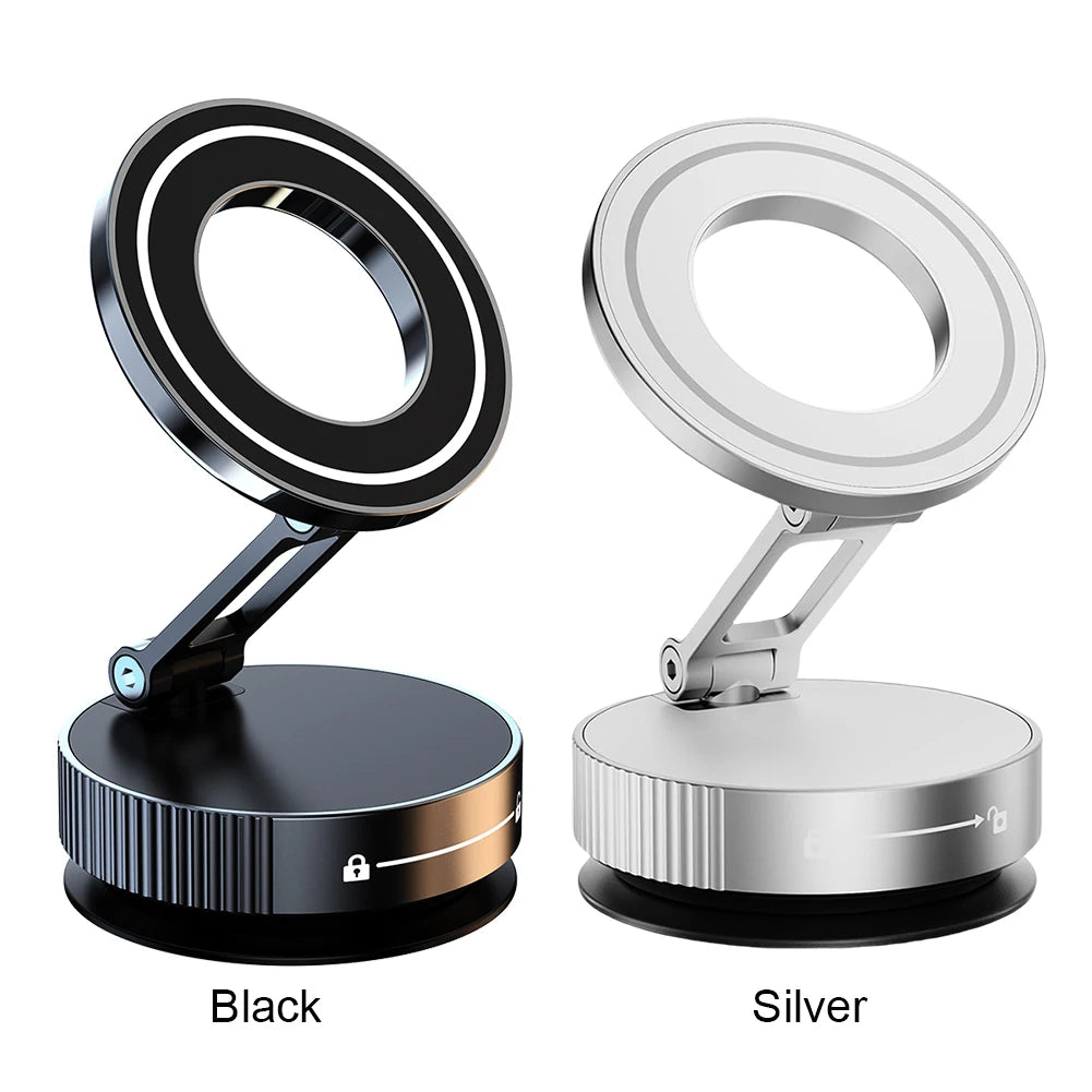 Magnetic Vacuum Car Mount Phone Holder 360° Rotatable Car Mobile Phone Holder for Car/Gym/Mirror/Shower/Smooth Surface