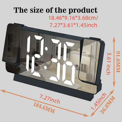 double projection clock LED clock Alarm Clock Digital clock 12/24H student Clock