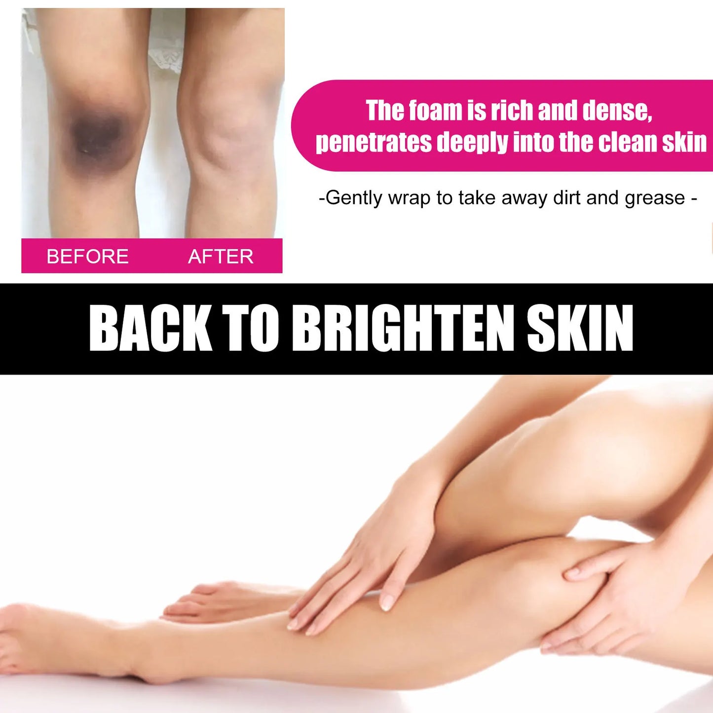 Skin Whitening Soap Remove Dark Spot Underarm Knee joint Lightening Brighten Armpit Improve melanin Dull body cleaning bath care